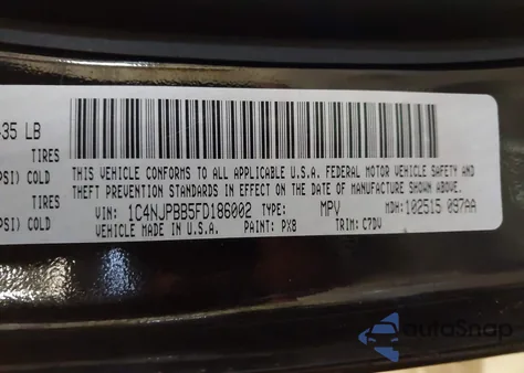 2015 Jeep Patriot Sport z USA, uszkodzony, nr VIN 1C4NJPBB5FD186002